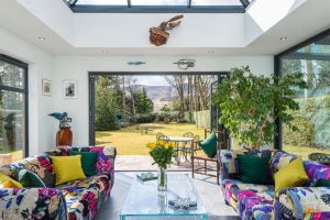 sunroom with bifolds